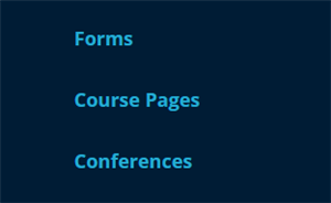 left navigation menu